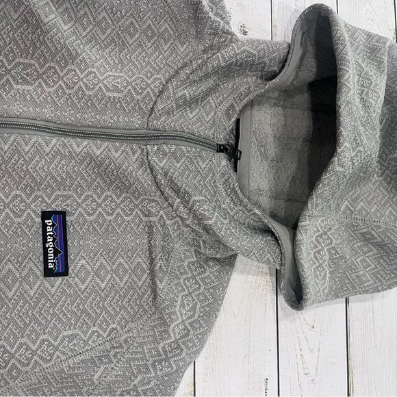 Patagonia Women's Better Sweater Hoody Frozen Jaquard: Salt Grey Size  Medium - Picture 14 of 14